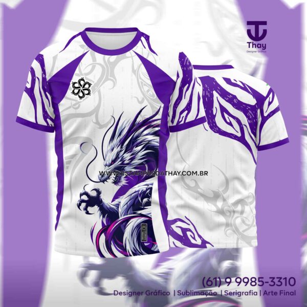 estampa vetor DRAGÃO ROXO