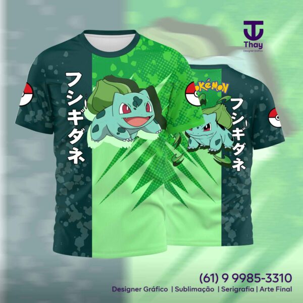estampa vetor pokemon verde